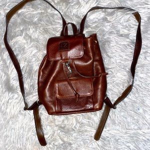 Mini leather backpack